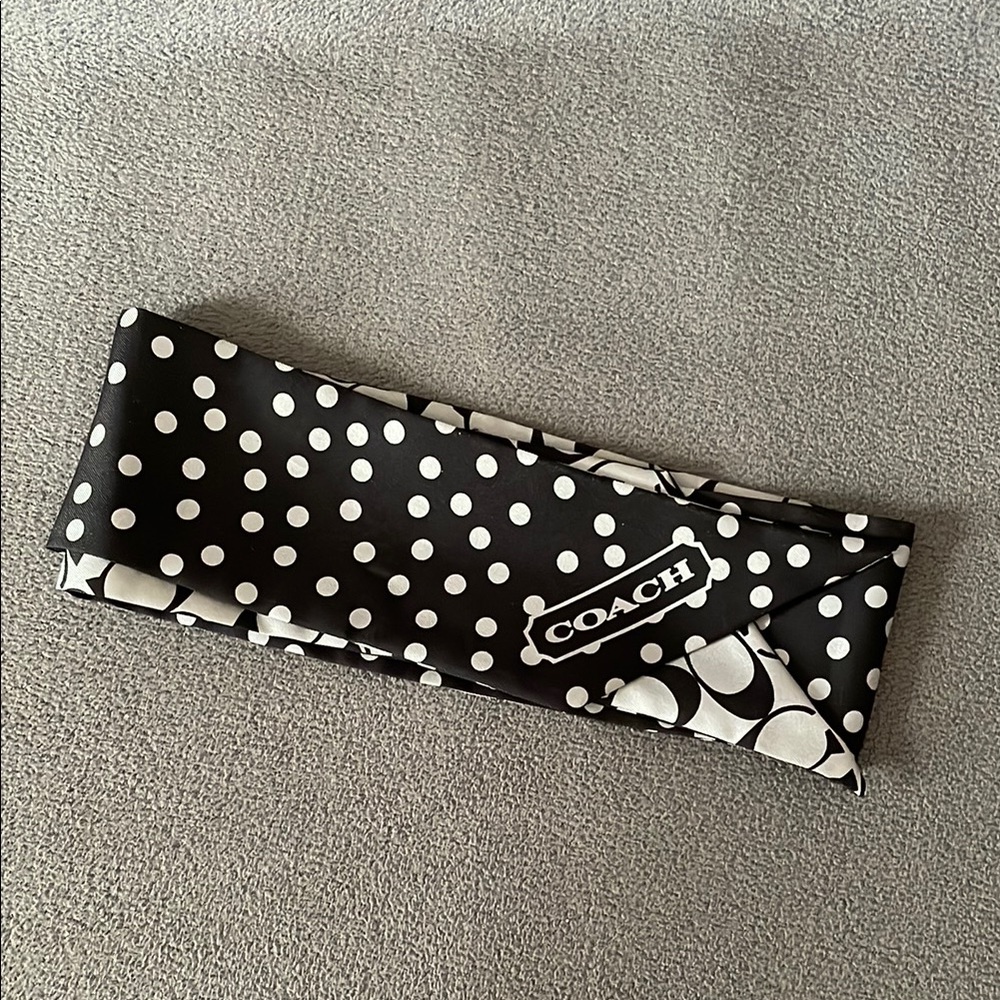 Coach Black and White Polka Dot Wrap